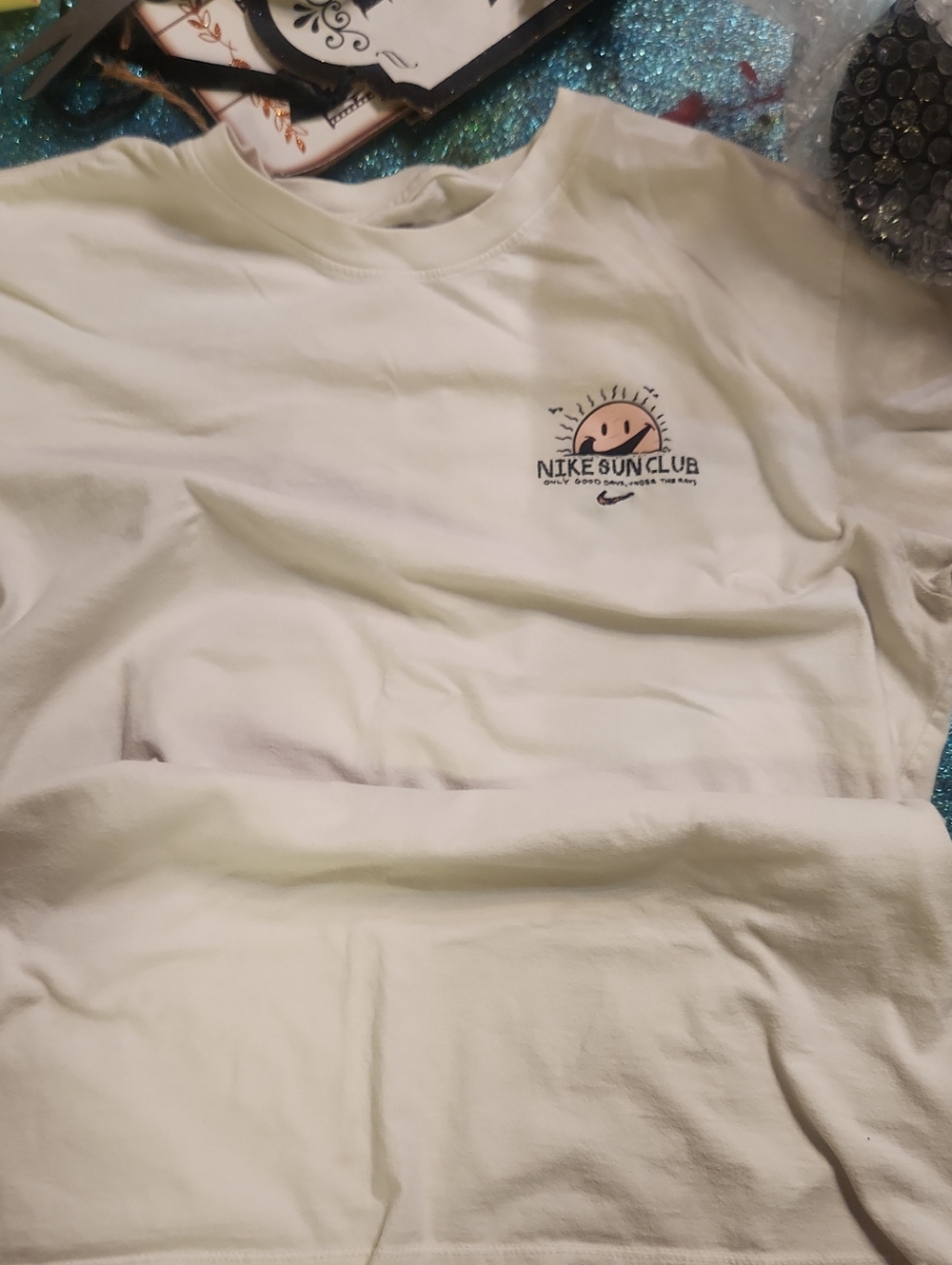 Nike White Short-Sleeve 'Sun Club' Graphic Tee